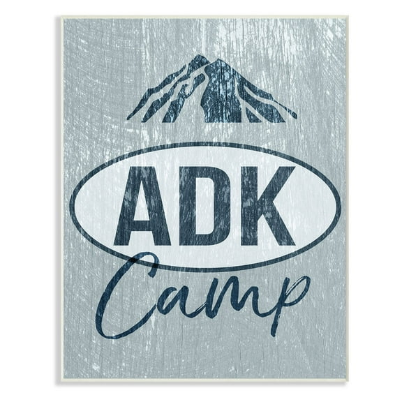 The Stupell Home Decor Collection ADK Camp Mountains Adirondack Wall Plaque