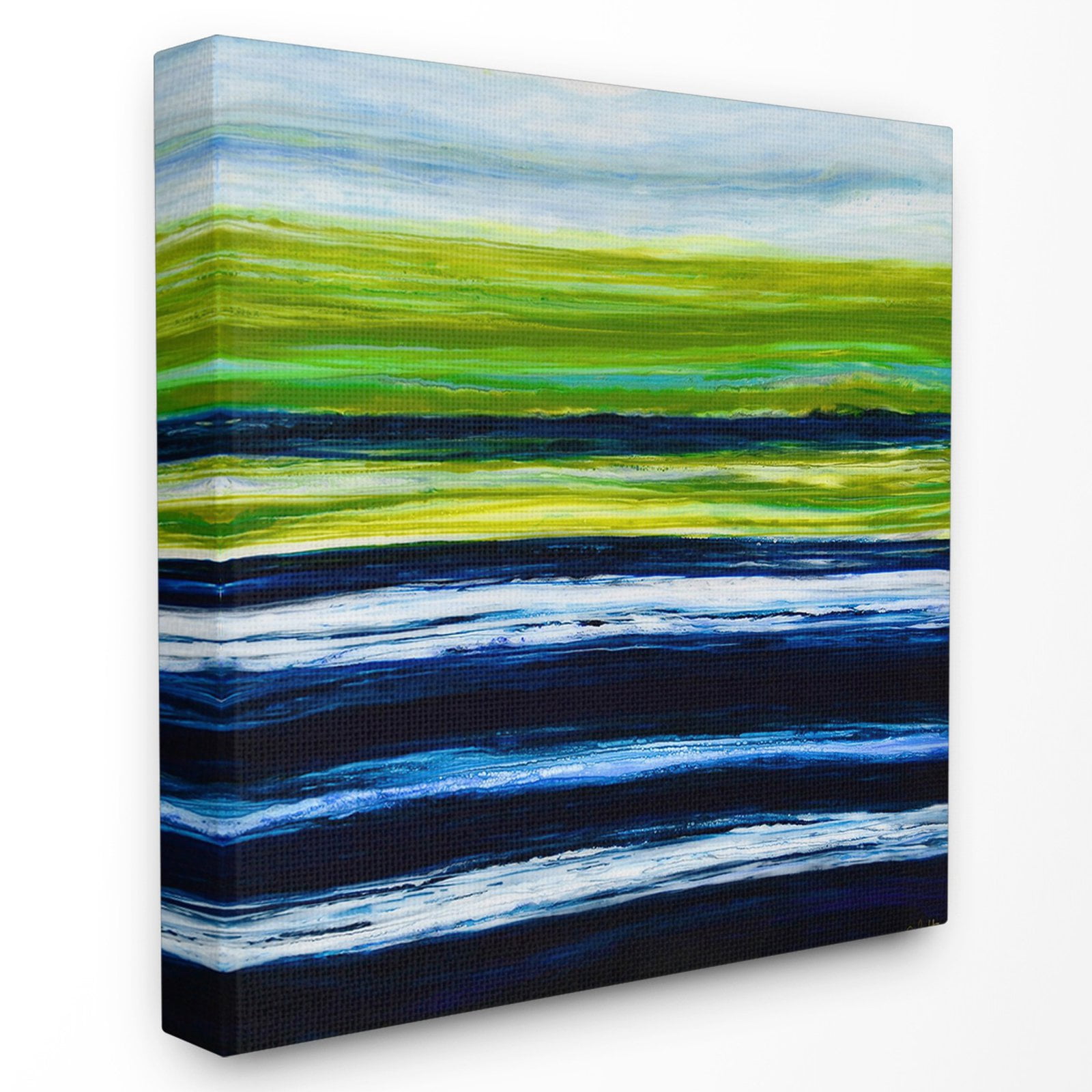 The Stupell Home Decor Collection Acrylic Resin Hills And Plains Sunset Abstract Wall Art