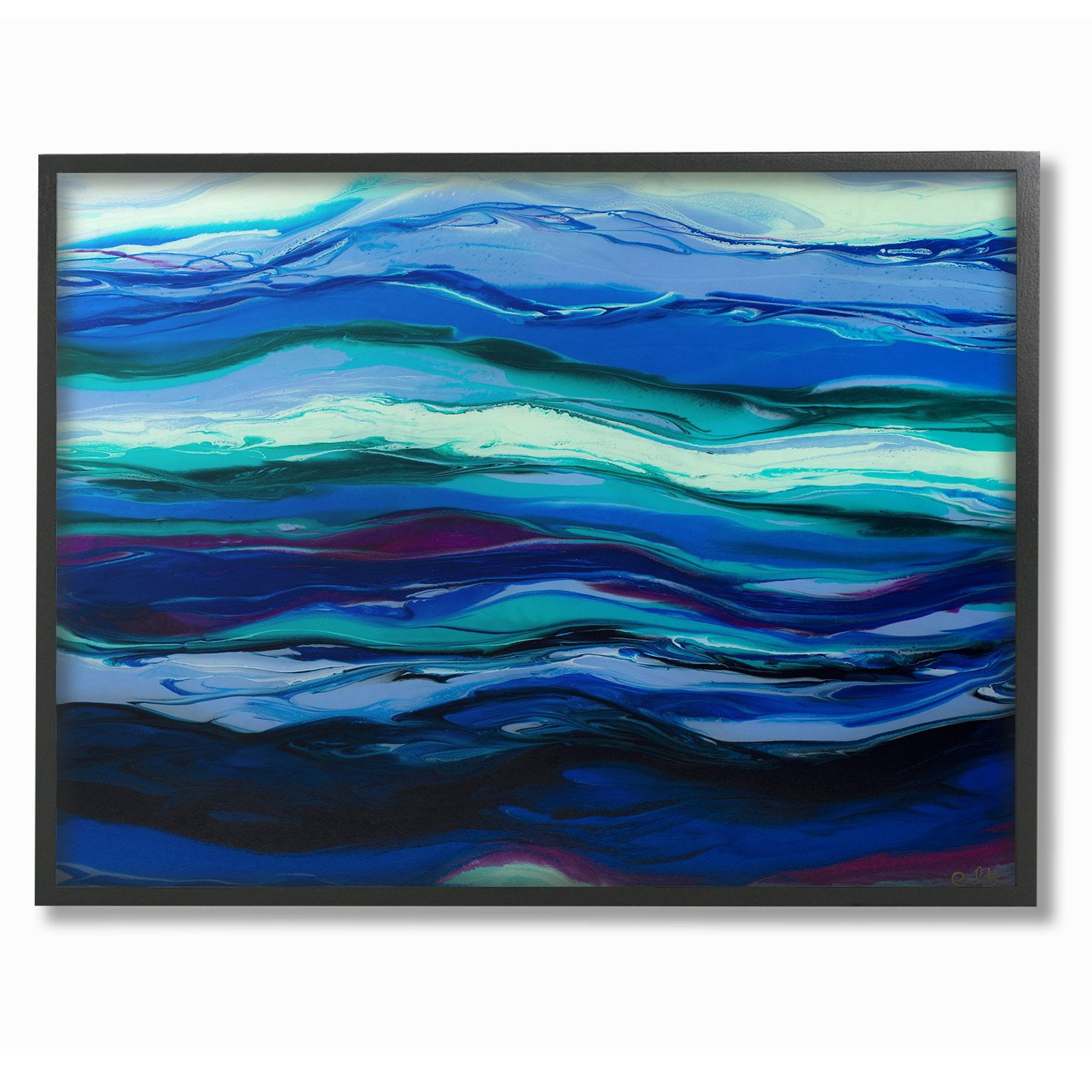 the stupell home decor collection acrylic resin shadow twilight movement abstract oversized stretched canvas wall art, 24 x 1.5 x 30