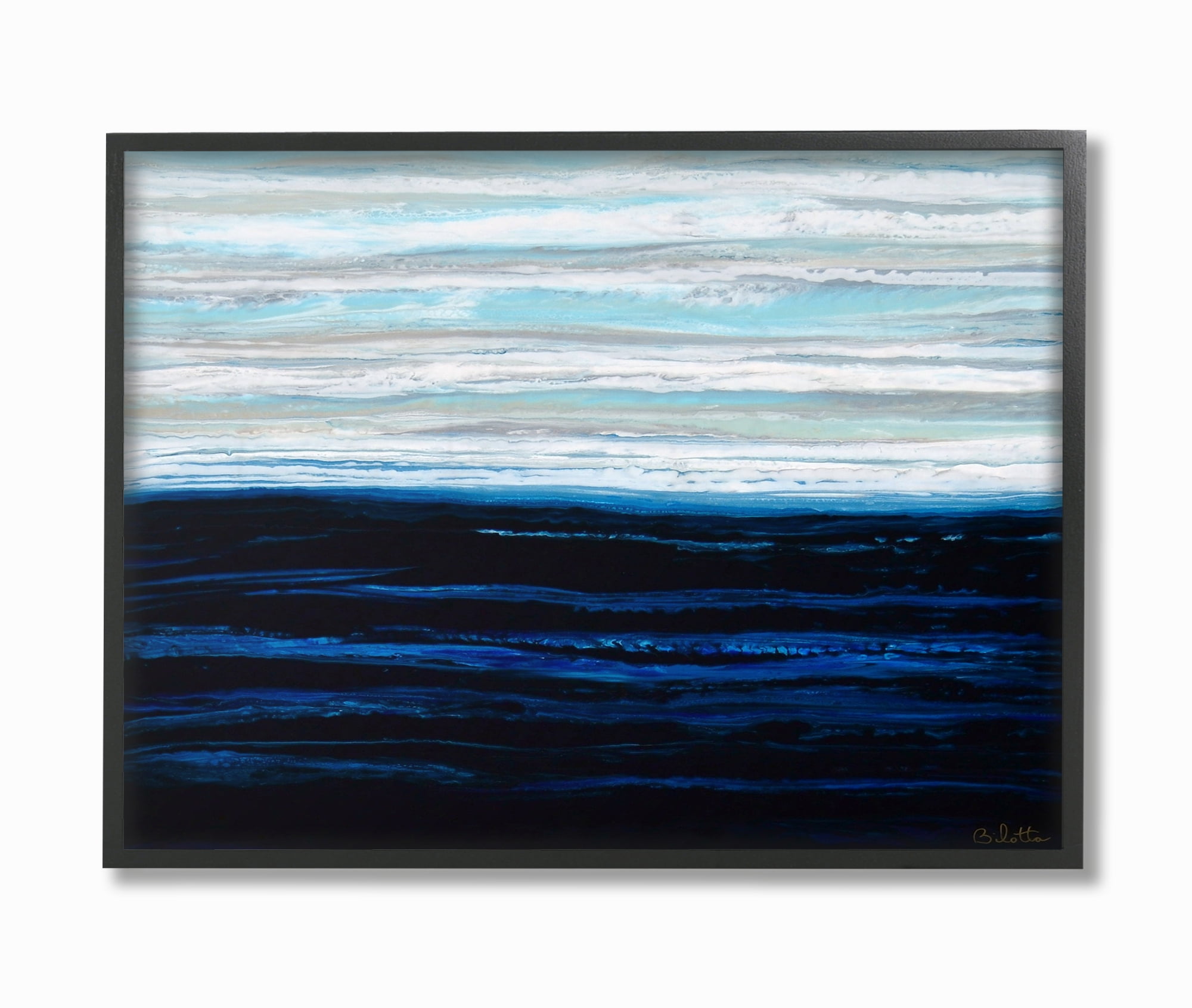 The Stupell Home Decor Collection Acrylic Resin Sky Clouds Wind Abstract Framed Giclee Texturized Art, 11 x 1.5 x 14