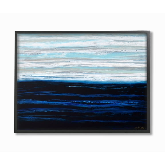 The Stupell Home Decor Collection Acrylic Resin Sky Clouds Wind Abstract Framed Giclee Texturized Art, 11 x 1.5 x 14