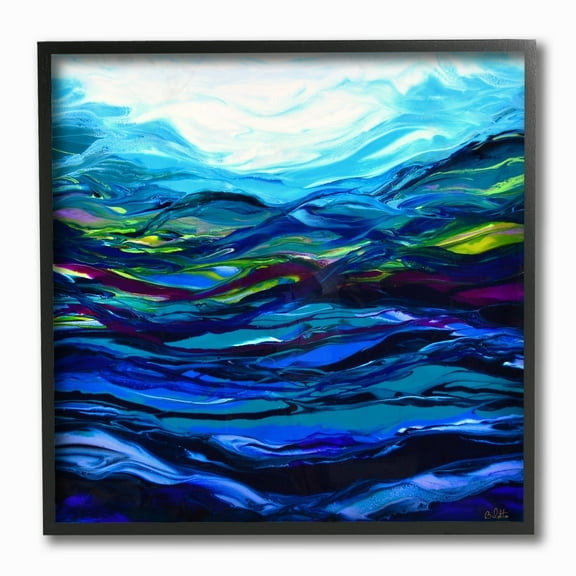 The Stupell Home Decor Collection Acrylic Resin Waves Under Water Ripples Abstract Wall Art