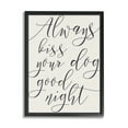thumbnail image 1 of Stupell Always Kiss Your Dog Goodnight Tan Framed Giclee Texture Art Black Framed - 16 x 20, 1 of 5