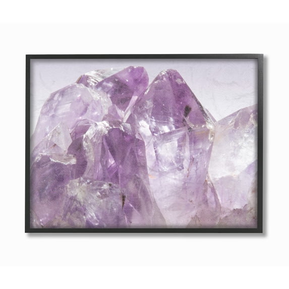 The Stupell Home Decor Collection Amethyst Crystal Mountains Close Up Photograph I Framed Giclee Texturized Art, 11 x 1.5 x 14
