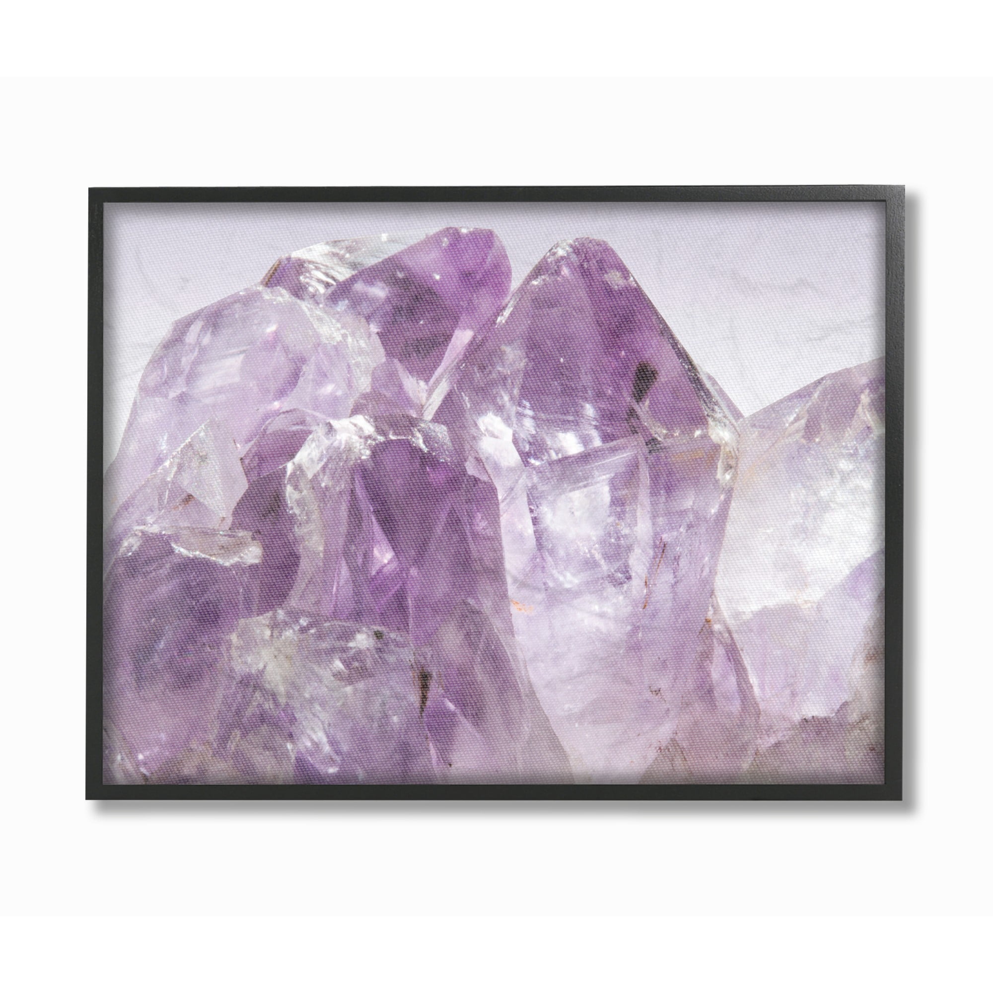 The Stupell Home Decor Collection Amethyst Crystal Mountains Close Up Photograph I Oversized Framed Giclee Texturized Art, 16 x 1.5 x 20