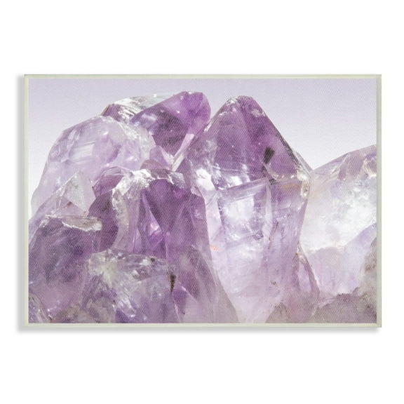 The Stupell Home Decor Collection Amethyst Crystal Mountains Close Up Photograph I Oversized Wall Plaque Art, 12.5 x 0.5 x 18.5