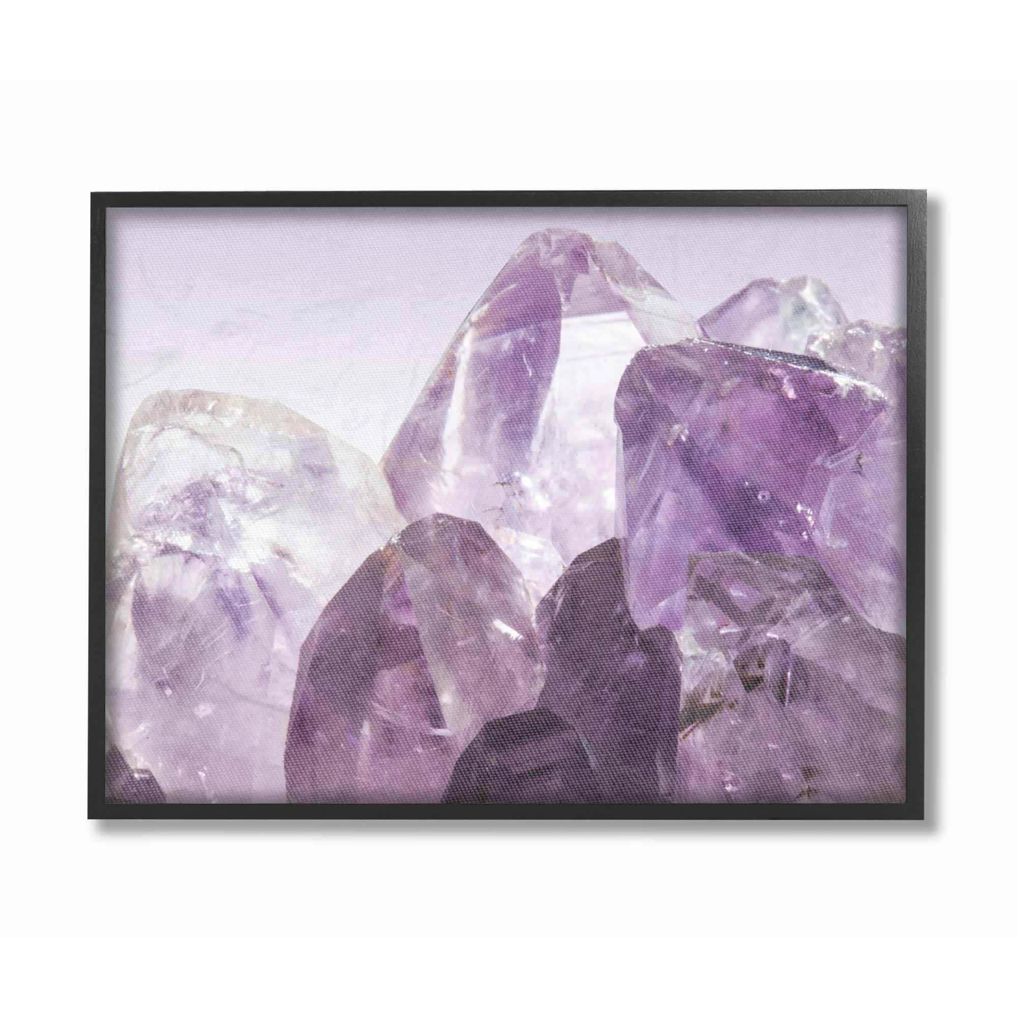 The Stupell Home Decor Collection Amethyst Crystal Mountains Close Up Photograph II Framed Giclee Texturized Art, 11 x 1.5 x 14