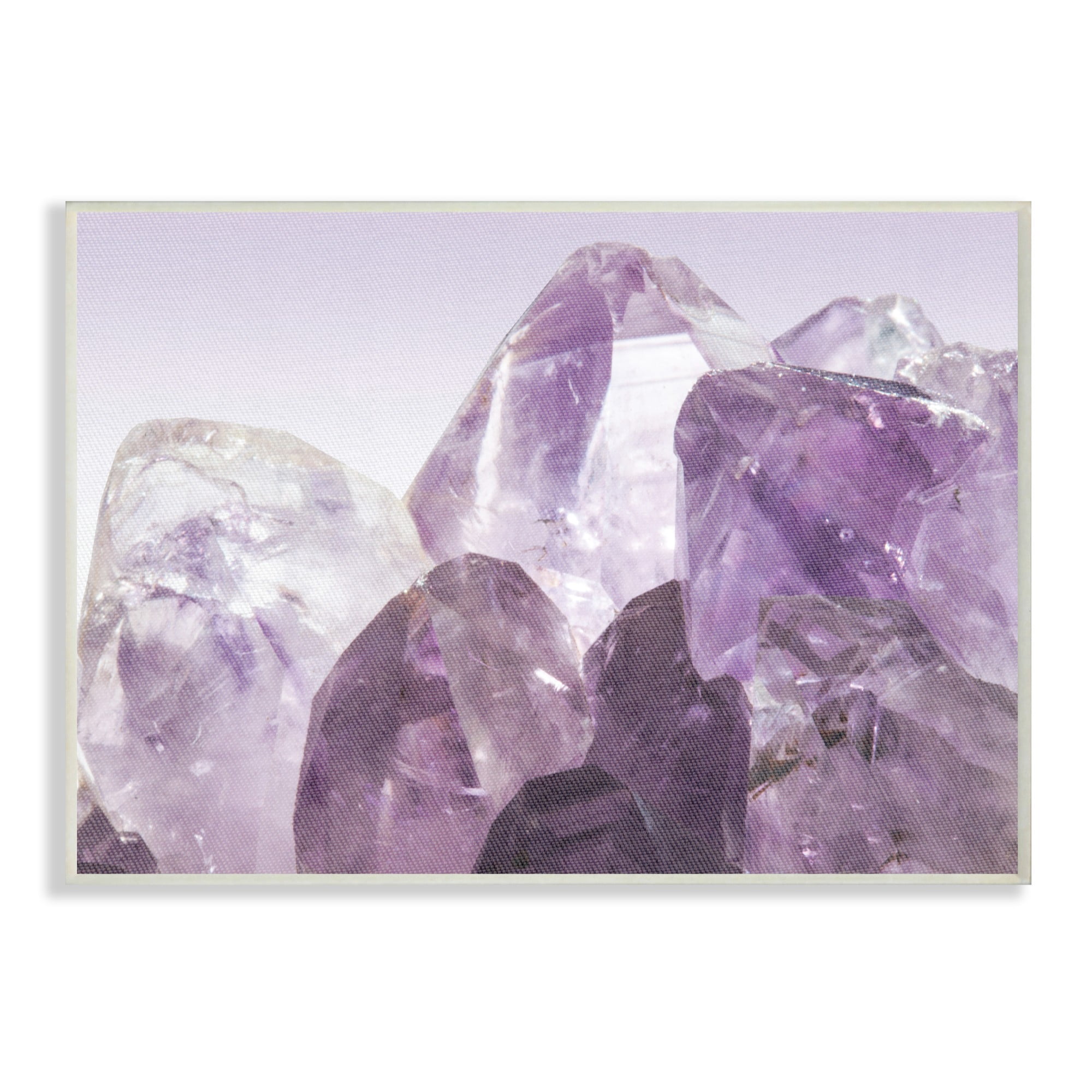 The Stupell Home Decor Collection Amethyst Crystal Mountains Close Up Photograph II Oversized Wall Plaque Art, 12.5 x 0.5 x 18.5