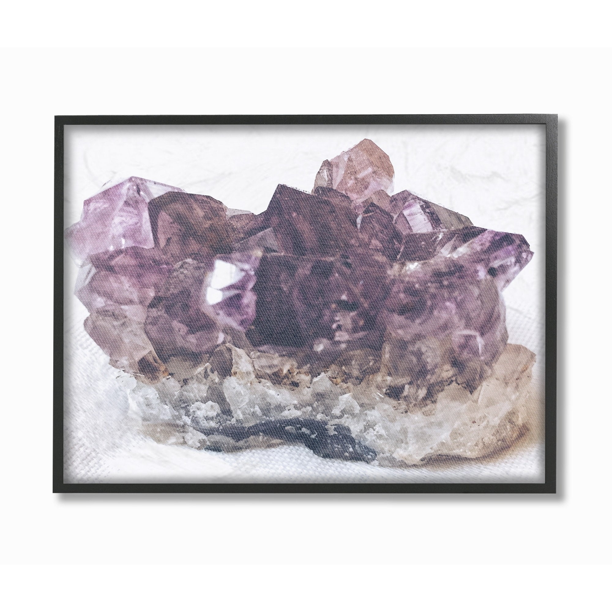 The Stupell Home Decor Collection Amethyst On Subtle Linen Photograph Oversized Framed Giclee Texturized Art, 16 x 1.5 x 20