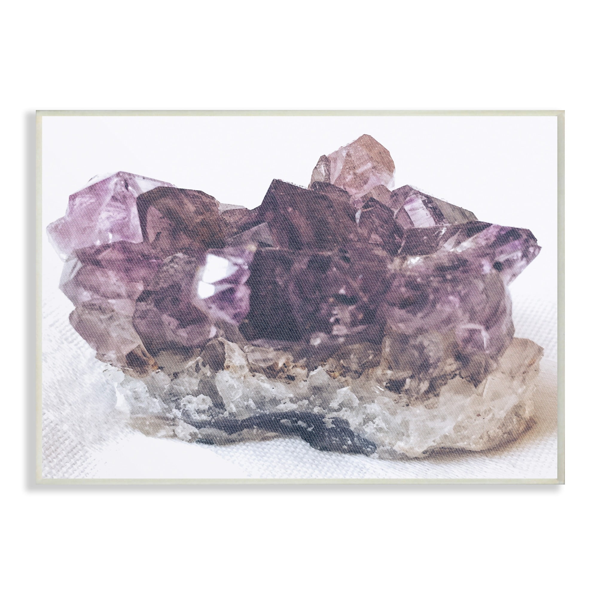 The Stupell Home Decor Collection Amethyst On Subtle Linen Photograph Oversized Wall Plaque Art, 12.5 x 0.5 x 18.5
