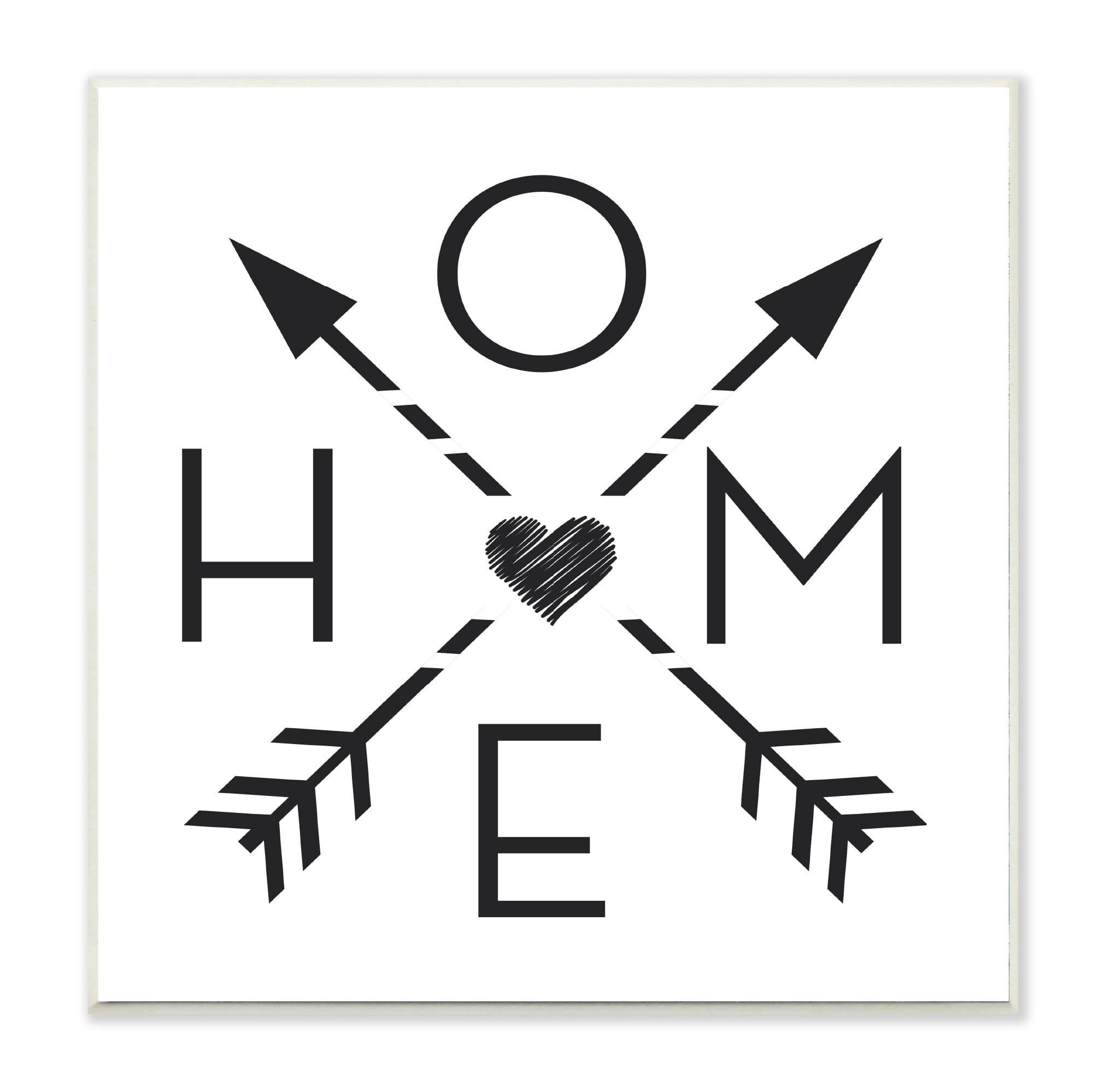 The Stupell Home Decor Collection Arrows To Home and Heart Wall Plaque Art