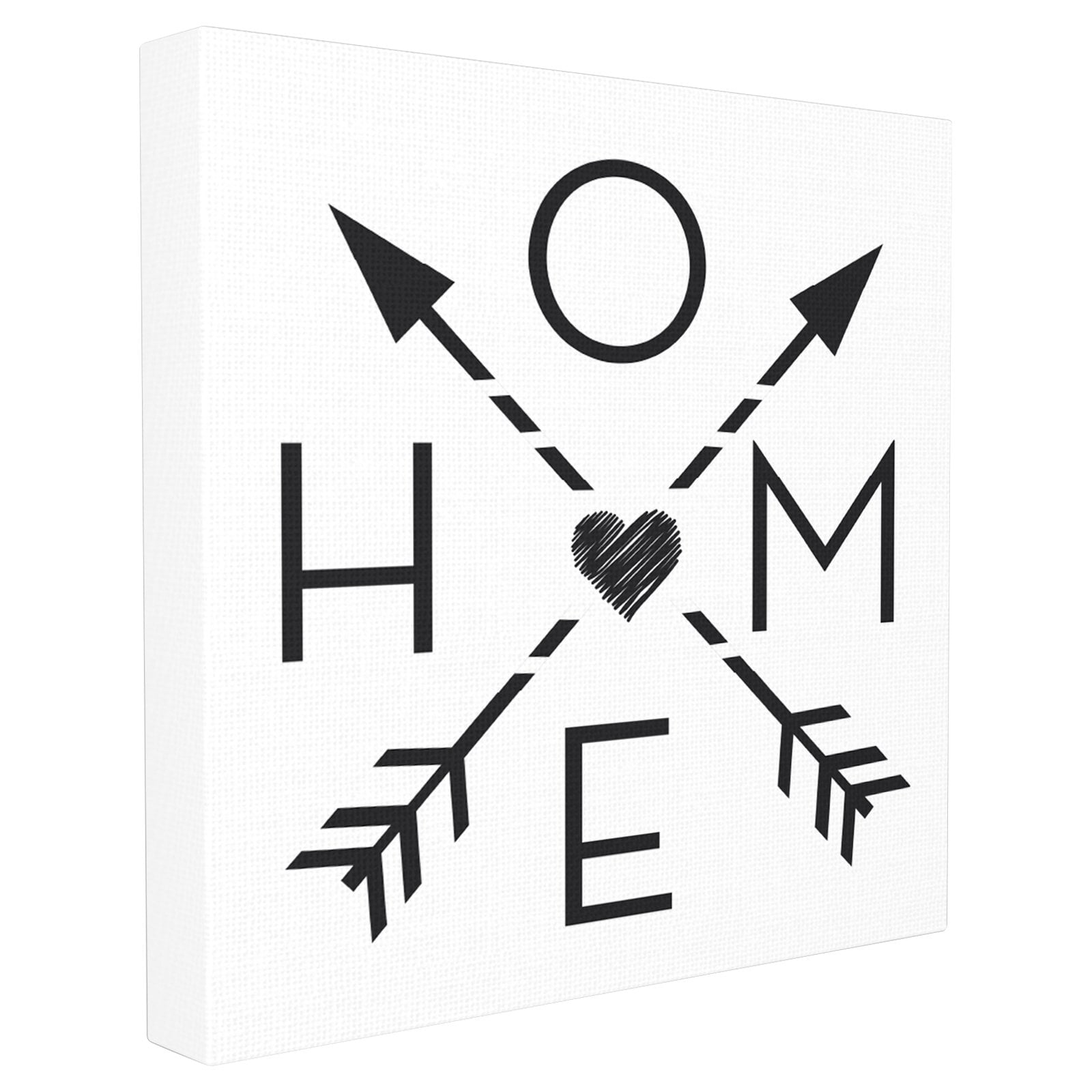 The Stupell Home Decor Collection Arrows To Home and Heart Framed Giclee Texturized Art
