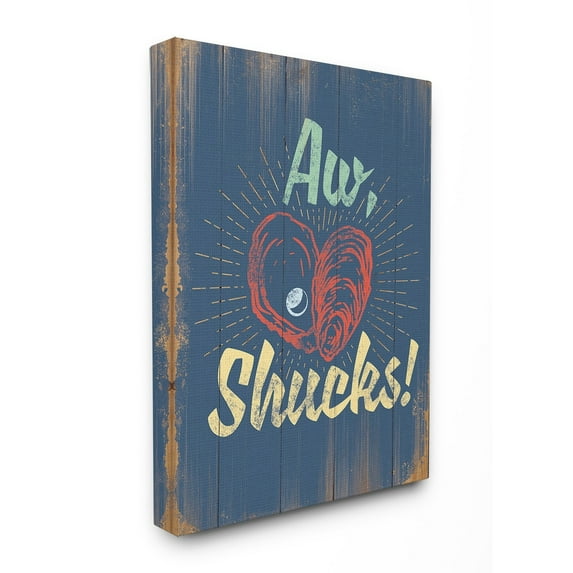 The Stupell Home Decor Collection Aw Shucks Oyster and Pearl Wall Art