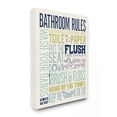 thumbnail image 1 of The Stupell Home Decor Collection Bathroom Rules Aqua Blue Green and Purple Colorful Typography Canvas Wall Art, 1 of 4