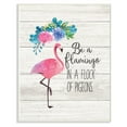 thumbnail image 1 of the stupell home decor collection be a flamingo floral watercolor on white planks oversized wall plaque art, 12.5 x 0.5 x 18.5, 1 of 6