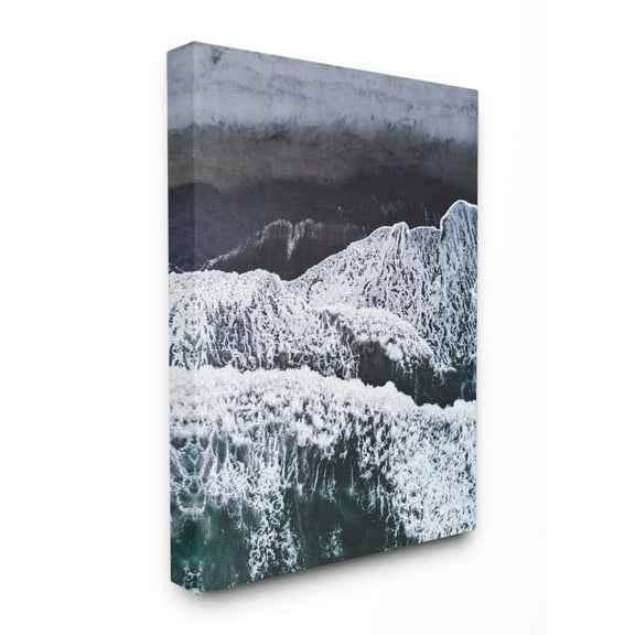 The Stupell Home Decor Collection Beach Ocean Waves Landscape Photography Canvas Wall Art