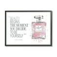 thumbnail image 1 of The Stupell Home Decor Collection Beauty Begins Fashion Perfume Framed Giclee Texturized Art, 11 x 1.5 x 14, 1 of 7