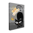 thumbnail image 1 of The Stupell Home Decor Collection Black Orange and Grey Happy Halloween Black Cat with Spider Web Tail ad Moon Oversized Stretched Canvas Wall Art, 24 x 1.5 x 30, 1 of 3