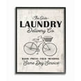 thumbnail image 1 of The Stupell Home Decor Collection Black on White Washed Texture Laundry Delivery Co Same Day Service Bike Illustration Framed Giclee Texturized Art, 16 x 20, 1 of 5