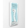 thumbnail image 1 of The Stupell Home Decor Collection Black White and Blue Just Roll With It Toilet Paper Drawing Canvas Wall Art, 1 of 6