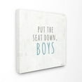 thumbnail image 1 of The Stupell Home Decor Collection Black White and Blue Put The Seat Down Boys Wood Grain Look Canvas Wall Art, 1 of 4