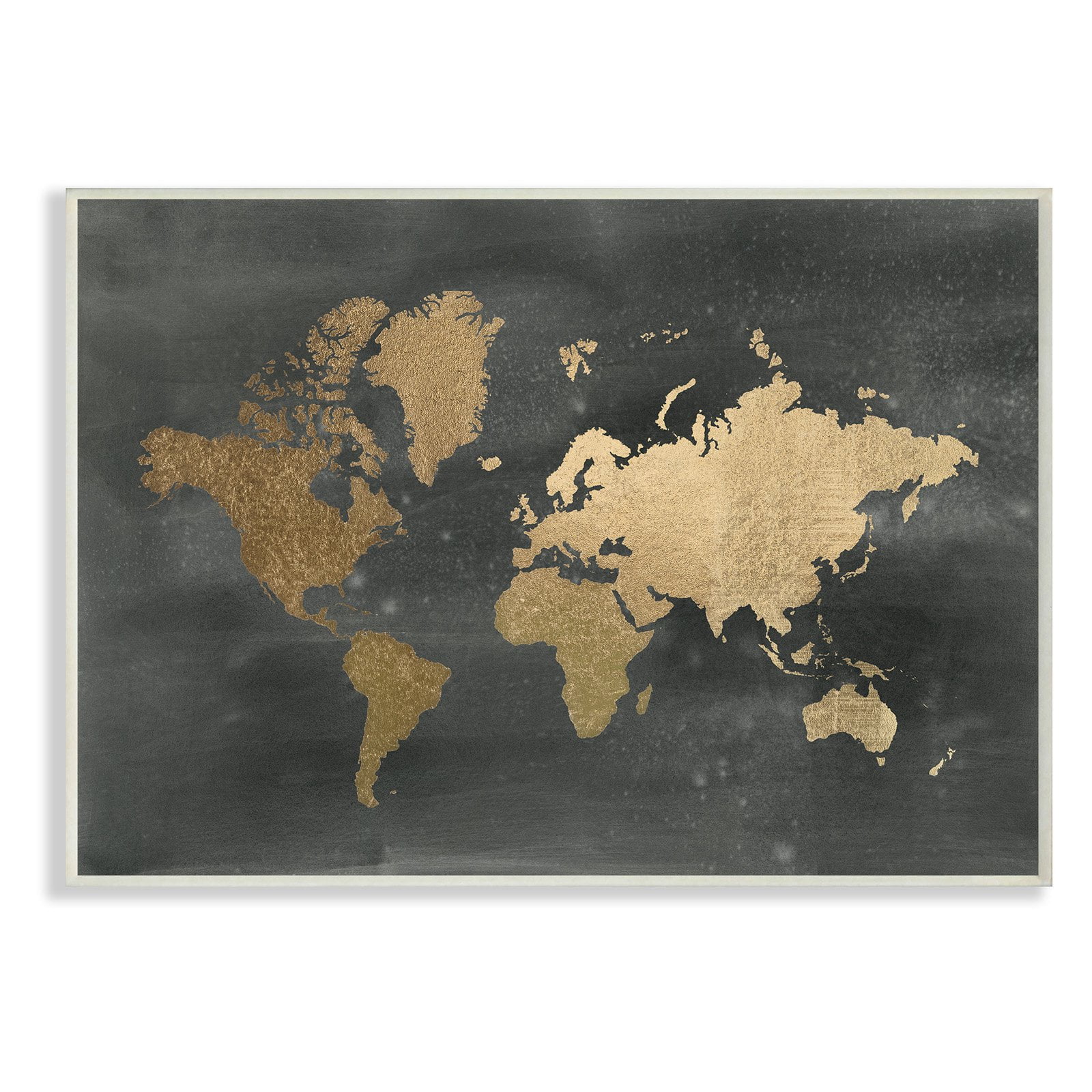 Stupell IndustriesBlack and Gold World MapWall Plaqueby Jennifer Goldberger
