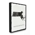 thumbnail image 1 of The Stupell Home Decor Collection Black and Grey Marbled Massachusetts State Silhouette Oversized Stretched Canvas Wall Art, 24 x 1.5 x 30, 1 of 4