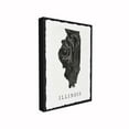 thumbnail image 1 of The Stupell Home Decor Collection Black and Grey Marbled Paper Illinois State Silhouette XXL Stretched Canvas Wall Art, 30 x 1.5 x 40, 1 of 2