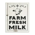 thumbnail image 1 of The Stupell Home Decor Collection Black and White Farm Fresh Country Milk Cow Wall Plaque Art, 10 x 0.5 x 15, 1 of 4