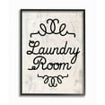 thumbnail image 1 of The Stupell Home Decor Collection Black on White Washed Texture Laundry Room Cursive Typography Framed Giclee Texturized Art, 11 x 14, 1 of 5