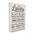 thumbnail image 1 of The Stupell Home Decor Collection Black on White Washed Texture Laundry Rules Typography with Icons Stretched Canvas Wall Art, 30 x 40, 1 of 5