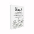 thumbnail image 1 of The Stupell Home Decor Collection Blessed Is She Black and White Passionflower Floral Typography Stretched Canvas Wall Art, 16 x 1.5 x 20, 1 of 2
