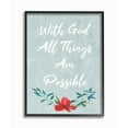 thumbnail image 1 of The Stupell Home Decor Collection Blue Wood Texture With God All Things Are Possible Flower Oversized Framed Giclee Texturized Art, 16 x 1.5 x 20, 1 of 4