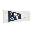 thumbnail image 1 of The Stupell Home Decor Collection Blue and White Drinks At 5 Color Block Pennant Wall Plaque Art, 7 x 0.5 x 17, 1 of 6