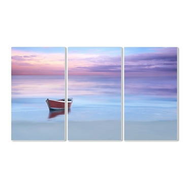 The Stupell Home Decor Collection Boat At Sea Wall Plaque Art