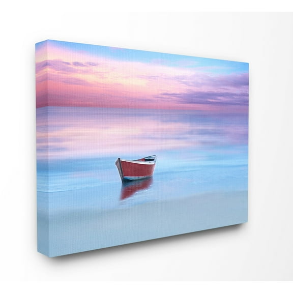 The Stupell Home Decor Collection Boat on a Calm Sea Ocean Horizon Wall Art