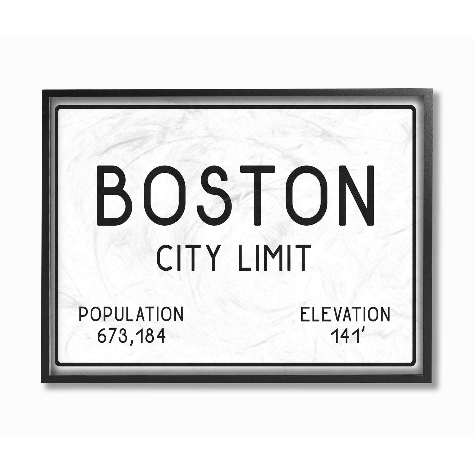 The Stupell Home Decor Collection Boston City Limit Canvas Wall Art