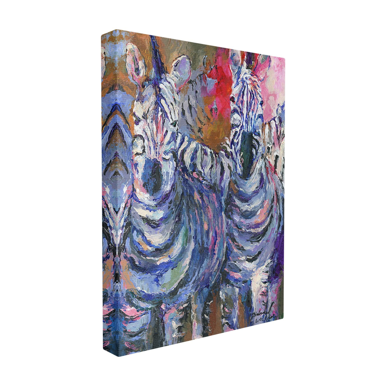 Stupell Home Decor Collection Brightly Colored Rainbow Painted Zebra HerdStretched Canvas Wall Art, 30 x 1.5 x 40, Multicolor