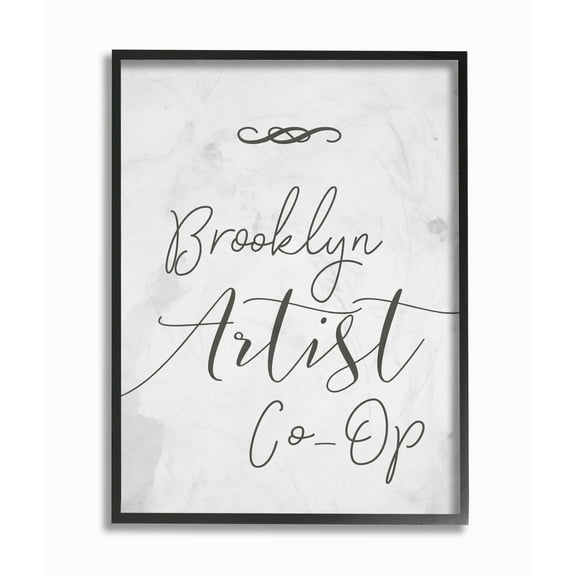 Stupell Brooklyn Artist Co-Op Typography Framed Giclee Texture Art 16 x 20