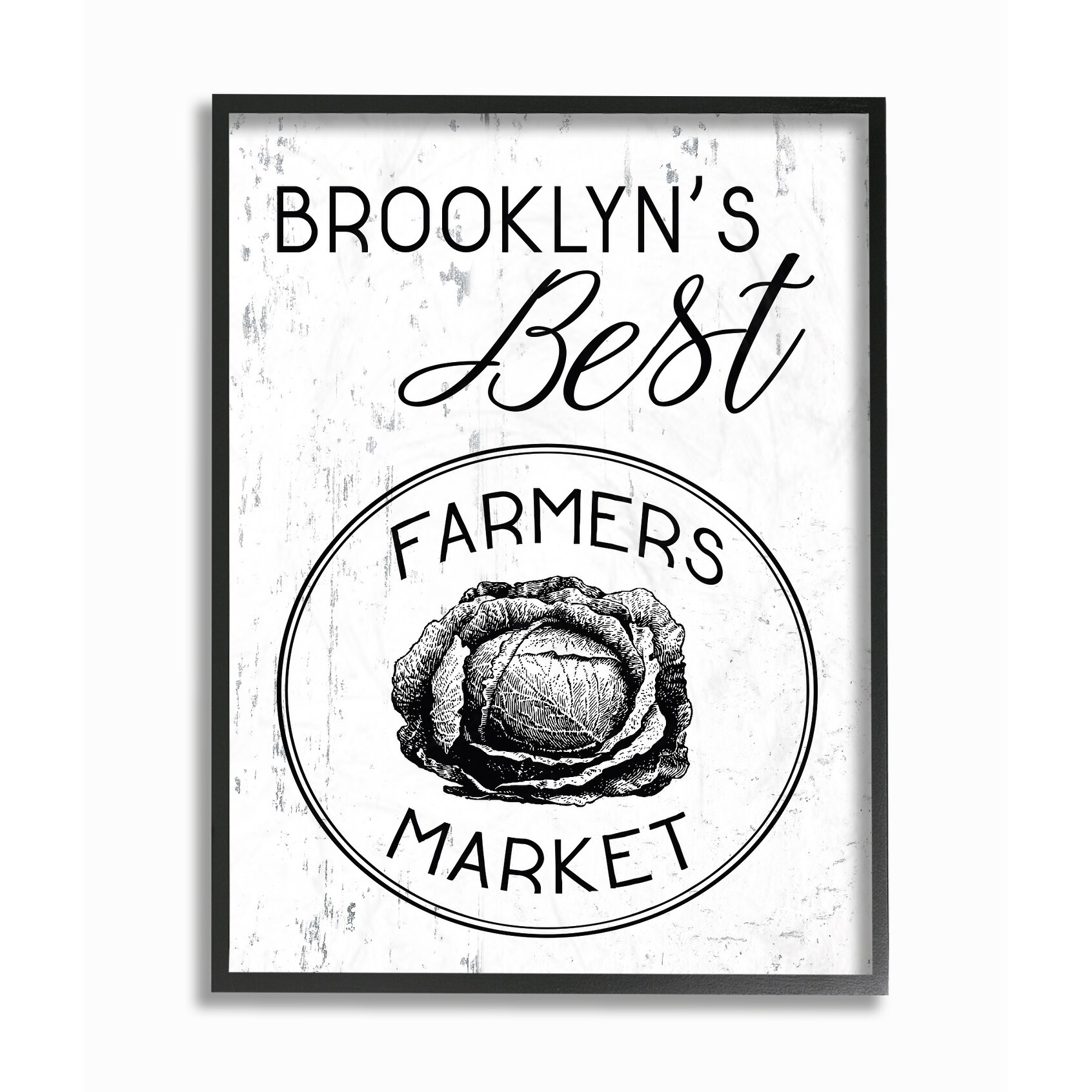 Stupell Brooklyns Best Farmers Market Framed Giclee Texture Art 11 x 14
