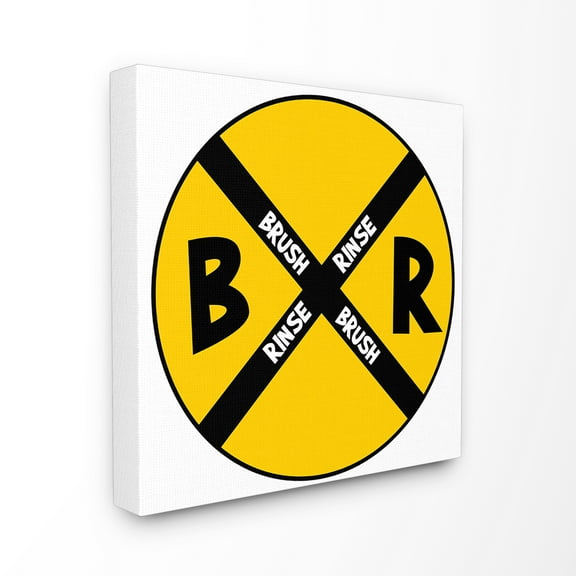 The Stupell Home Decor Collection Brush And Rinse Crossroads Sign Wall Art