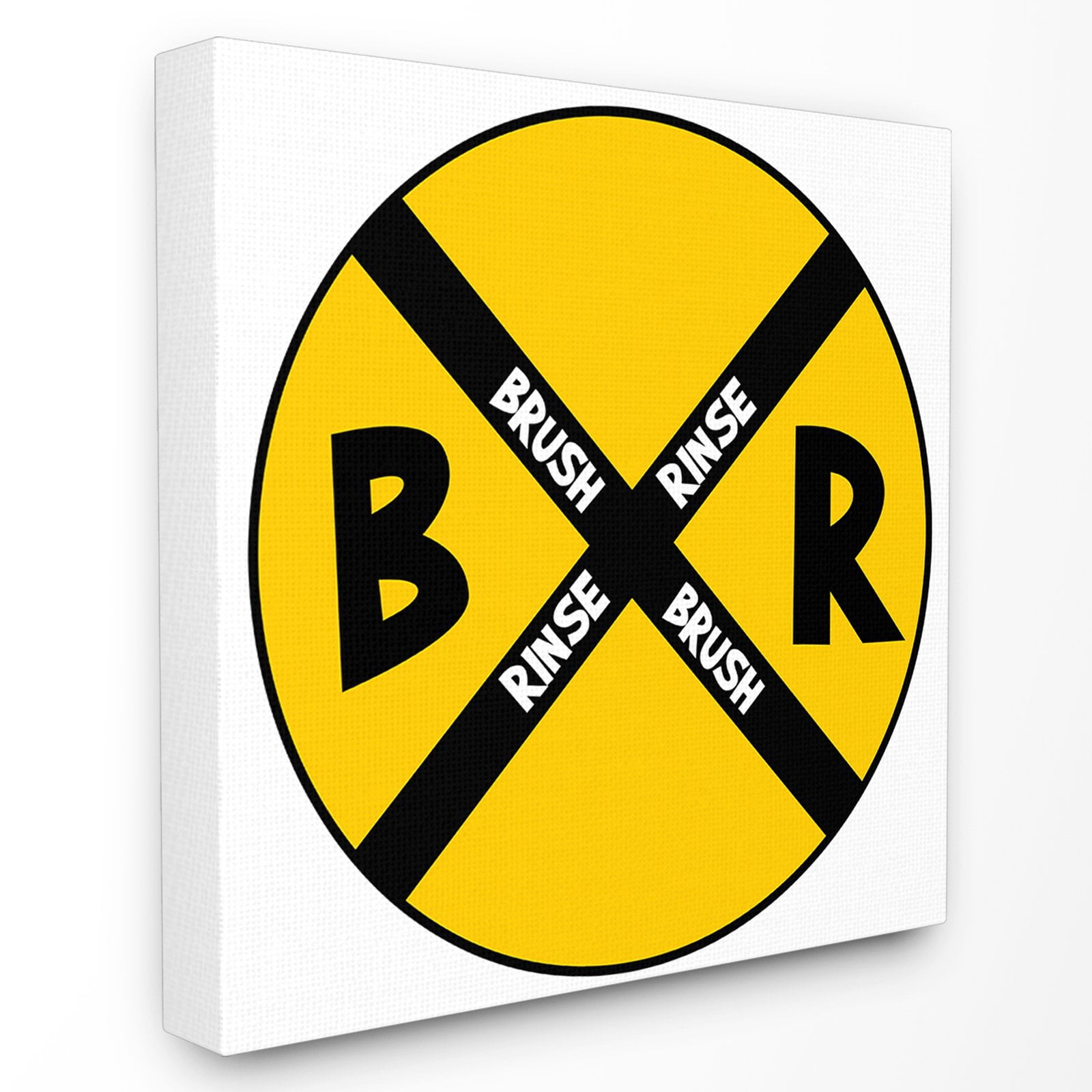 The Stupell Home Decor Collection Brush And Rinse Crossroads Sign Wall Art
