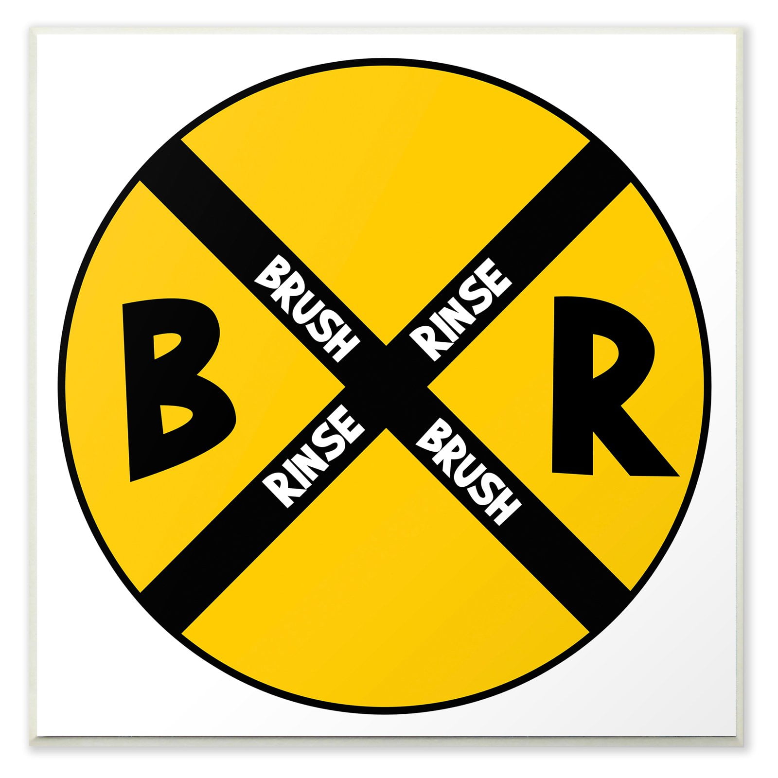 The Stupell Home Decor Collection Brush And Rinse Crossroads Sign Wall Art