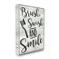 thumbnail image 1 of The Stupell Home Decor Collection Brush Swish And Smile Canvas Wall Art, 1 of 2
