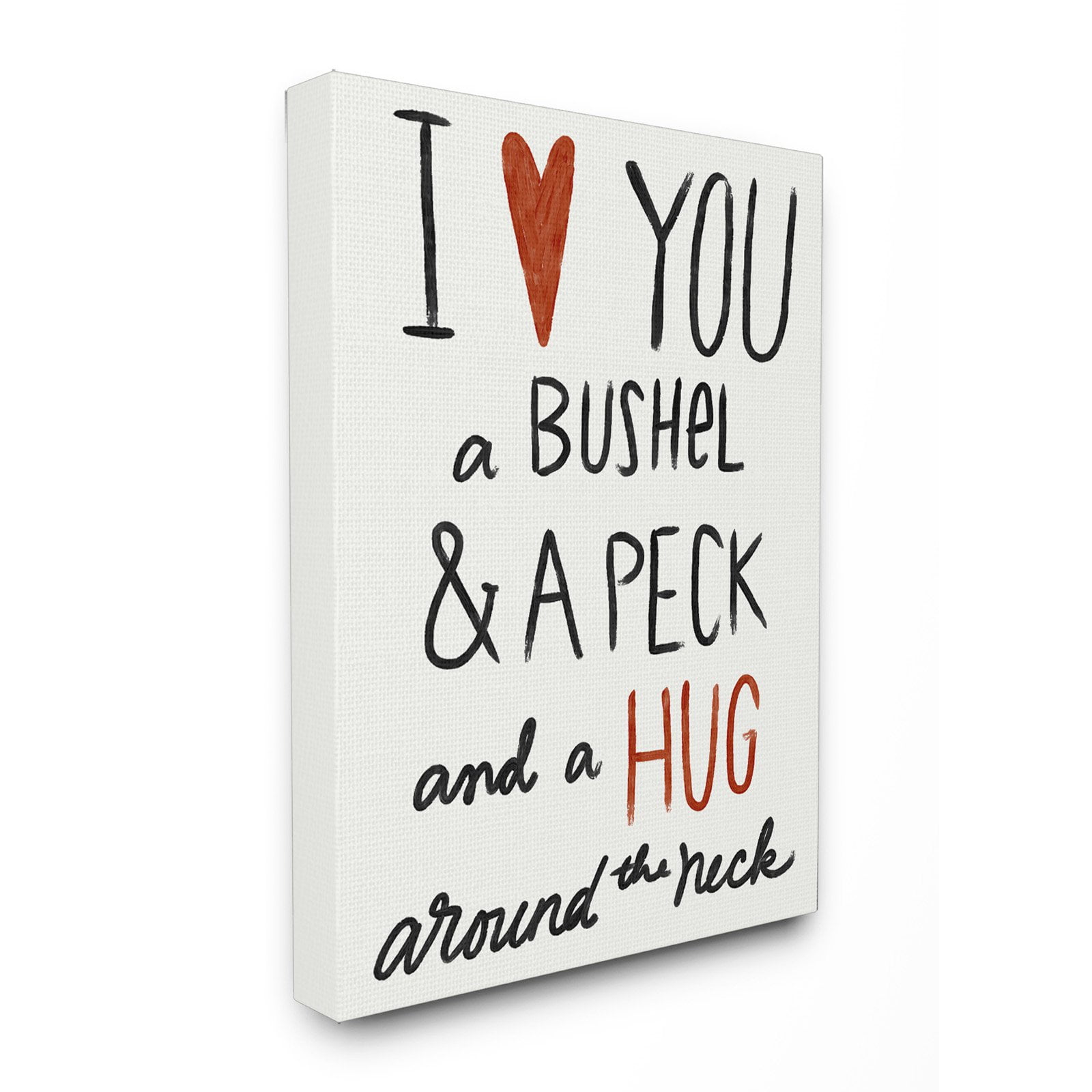 I Love You Bushel and Peck Canvas Wall Art