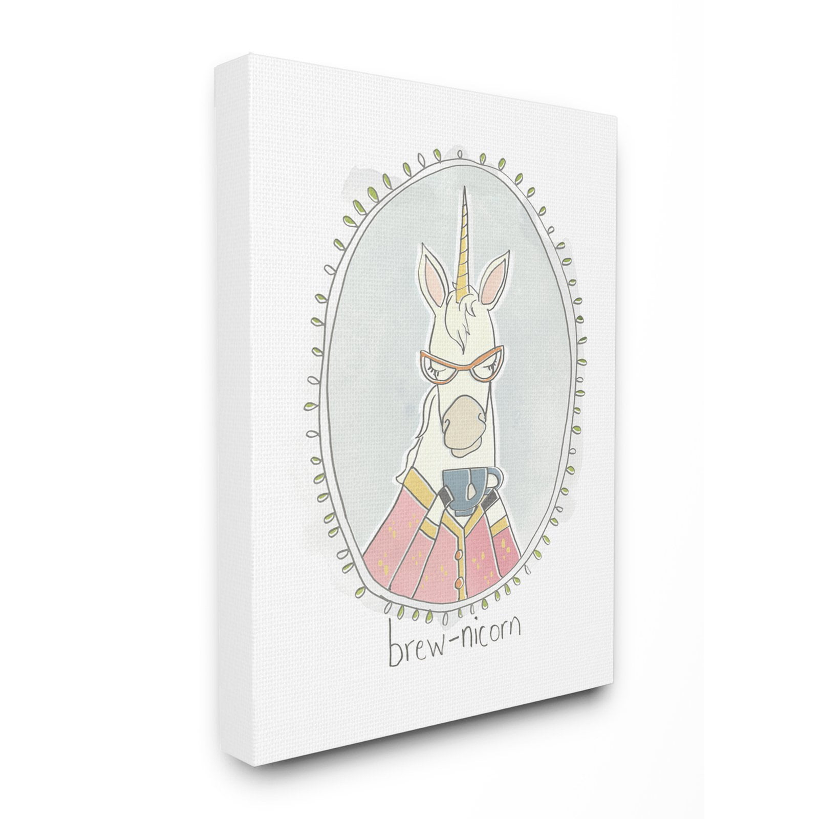 The Stupell Home Decor Collection Caffeinated Cutie Brew-Nicorn Wall Art