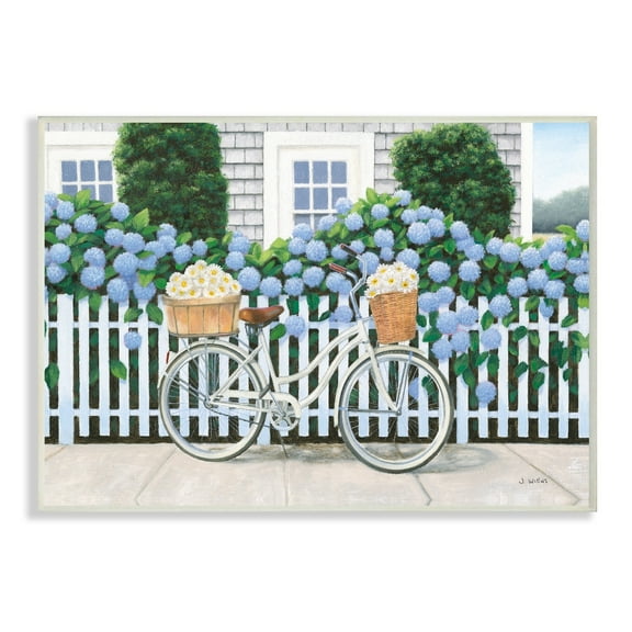 The Stupell Home Decor Collection Cape Cod Daisy Bike Canvas Wall Art