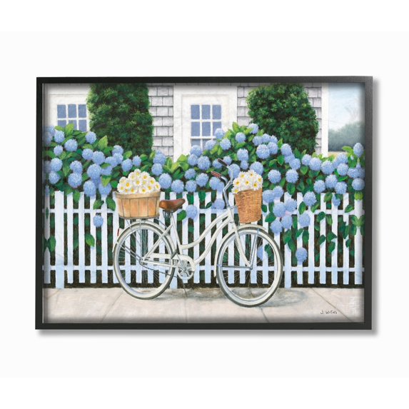 The Stupell Home Decor Collection Cape Cod Daisy Bike Canvas Wall Art