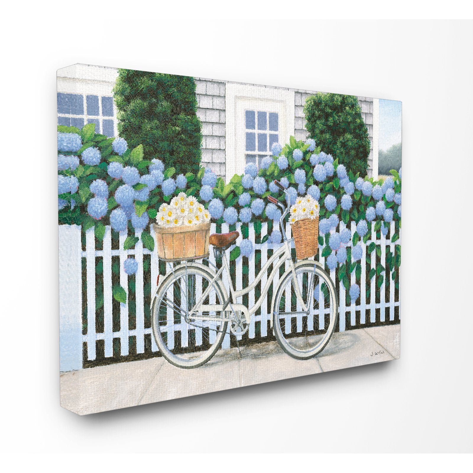 Cape Cod Daisy Bike Canvas Wall Art for Kids Nursery