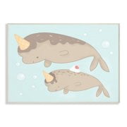 The Kids Room by Stupell Cartoon Chocolate Ice Cream Narwhals Wall Plaque Art, 10 x 0.5 x 15